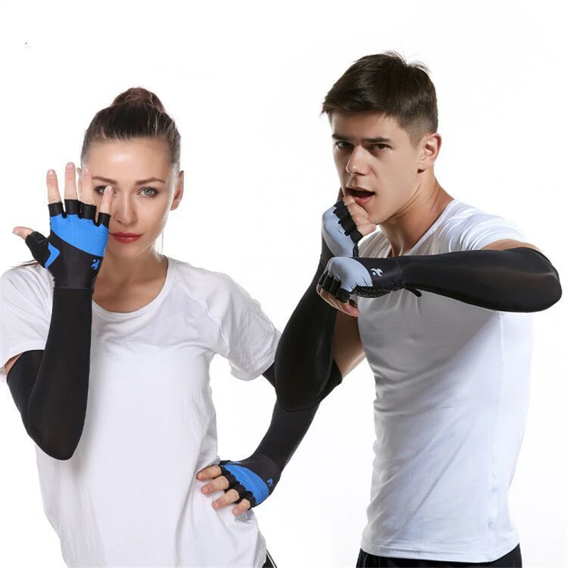 

Gym Gloves Heavyweight Sports Exercise Weight Lifting Riding Gloves Body Building Cycling Training перчатки Sunproof Long Sleeve