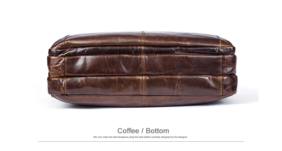 High Quality leather laptop bag men