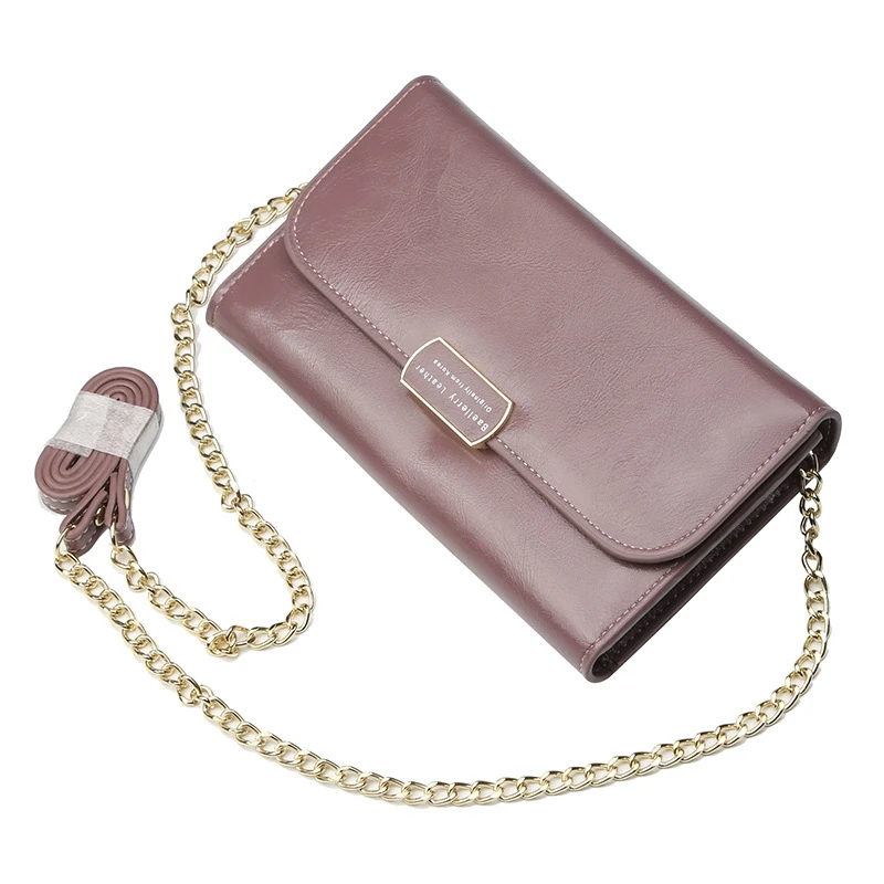 Женский кошелек, многофункциональный клатч на молнии, сумка через плечо, универсальная сумка-мессенджер, сумочка - Цвет: Toon purple