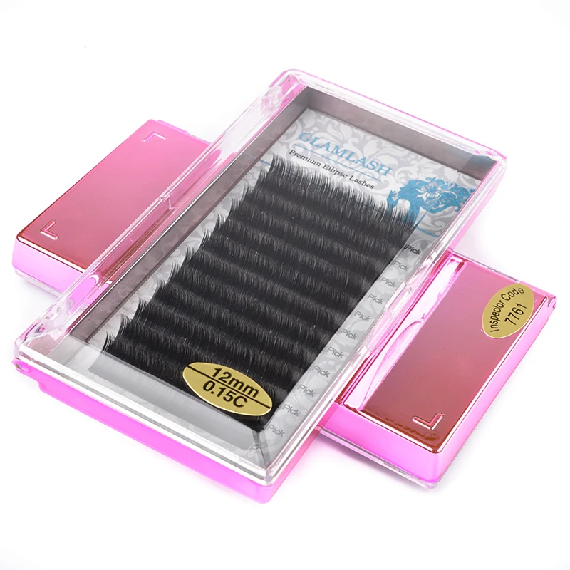 GLAMLASH в виде плоского эллипса накладные ресницы разделенные кончики форме