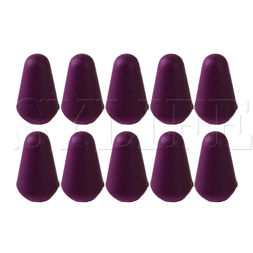 

10 Pieces Purple Electric Guitar Part 3.5mm 5 Way Tip Switch Knob Cap