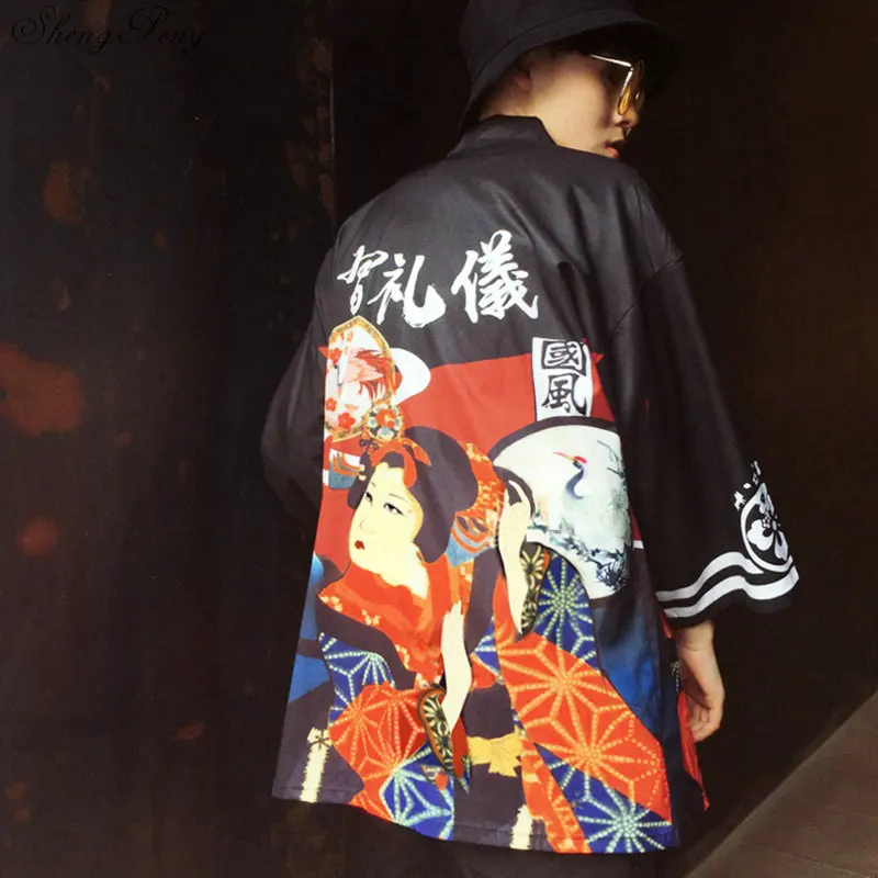 Традиционные японские мужская одежда японские кимоно традиционный японский косплей юката мужчин японские пижамы мужские Q120