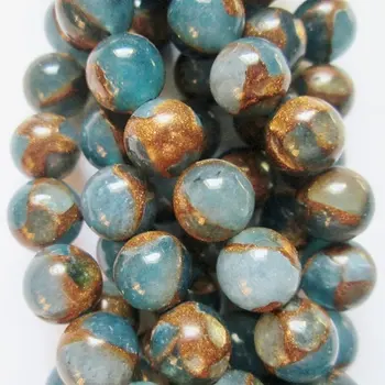 

Mosaic Agate Beads - Round 8 mm Beads - Full Strand 15 1/2", 48 beads, A-Quality