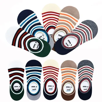 6pairs Men's Boat Socks Spring Summer Invisible Socks Silicone Cotton Men Sock Classic Male Non-slip Socks Meias Calcetines Sox