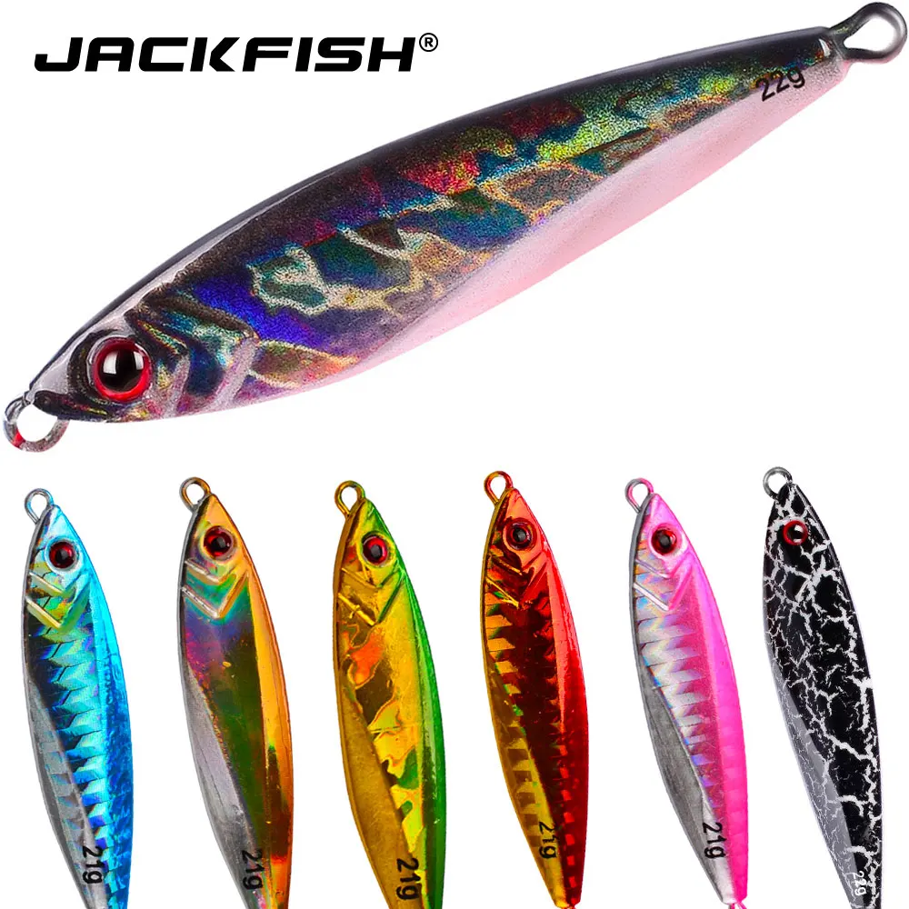 JACKFISH الرصاص VIB الصيد 14g 21g 30g ضوء السحر طعم صيد معدن ملعقة الشتاء الصيد جيدة ل الصيد القفز إغراء الصلب الجليد الطعم