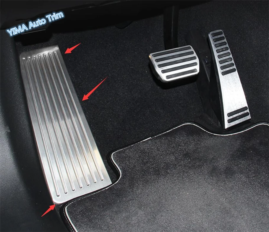 

Lapetus Auto Styling Left Foot Rest Pedal Non-Slip Pad Cover Trim Fit For Volvo XC60 2018 2019 Stainless Steel Left-hand Drive