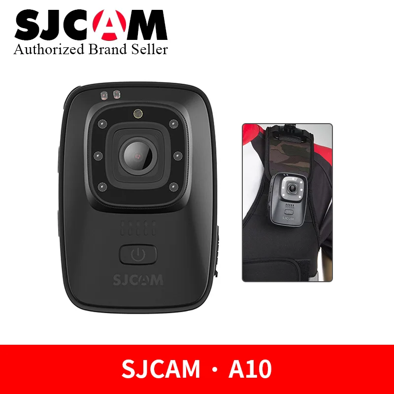 

SJCAM A10 Law Enforcement Camera Wearable IR-Cut B/W Switch Night Vision Laser Lamp Infrared Action Cam 2650mAh Battery