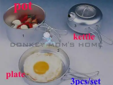 Cookware Set (Water Kettle+Barbecue Pot+Toast Plat...