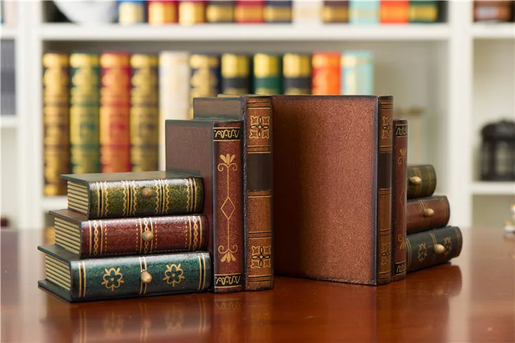 10 шт. в европейском стиле Старинная книга книжный шкаф для кабинета имитация