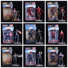 Marvel Action Figures Avengers 4: Endgame Thanos Iron Spider Vision Captain Black Panther Hulk PVC Collection Model For Gifts Marvel Action Figures Avengers 4: Endgame Thanos Iron Spider Vision Captain Black Panther Hulk PVC Collection Model For Gifts