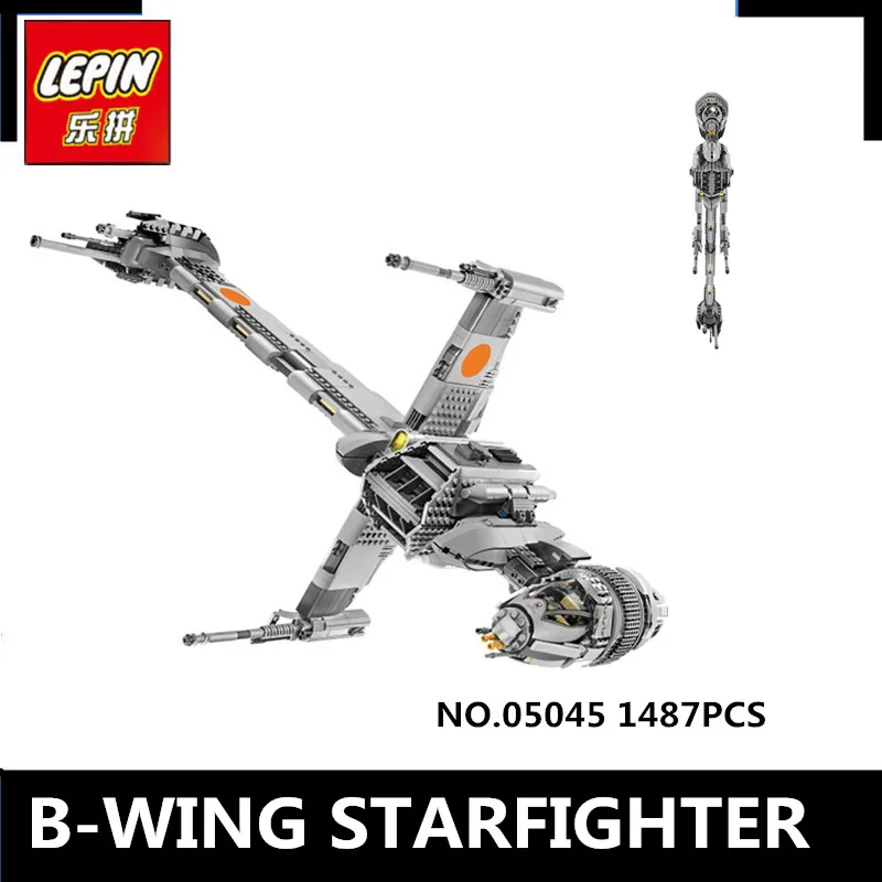 

IN STOCK Lepin 05045 New 1487Pcs Genuine Star plan The B-wing fighter Building Blocks Bricks Educational Toys 10227