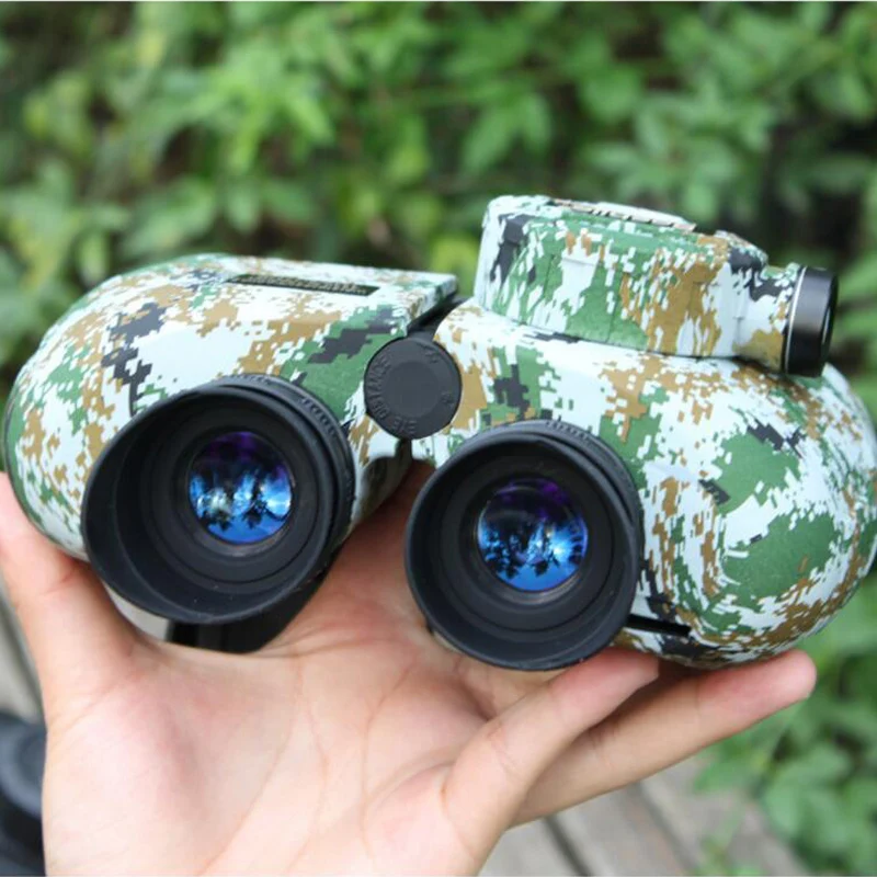 Boshile Powerful Military Binoculars Waterproof Nitrogen High quality 7X50 Rangefinder Binocular hd Big Azimuth Compass 4 Colors