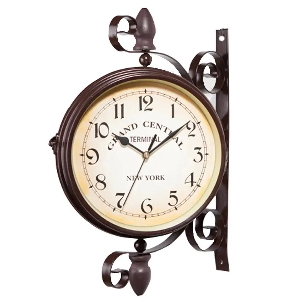 

New Watch European Retro Style Clock Innovative Fashion Double-sided Wall Clock Wall Clock Modern Design