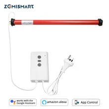 Zemismart моторизованный роликовый затеняющий мотор Smart Life Alexa Google Home Assistant моторизованный Wifi занавес переключатель