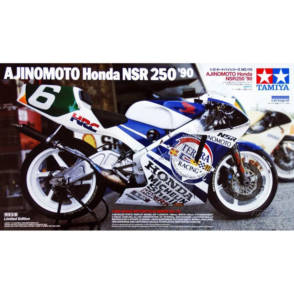 Tamiya по супер скидке 14110 1/12 адзиномото NSR250 90 ВЕСЫ сборки модель мотоцикла строительные Наборы о rc игрушки