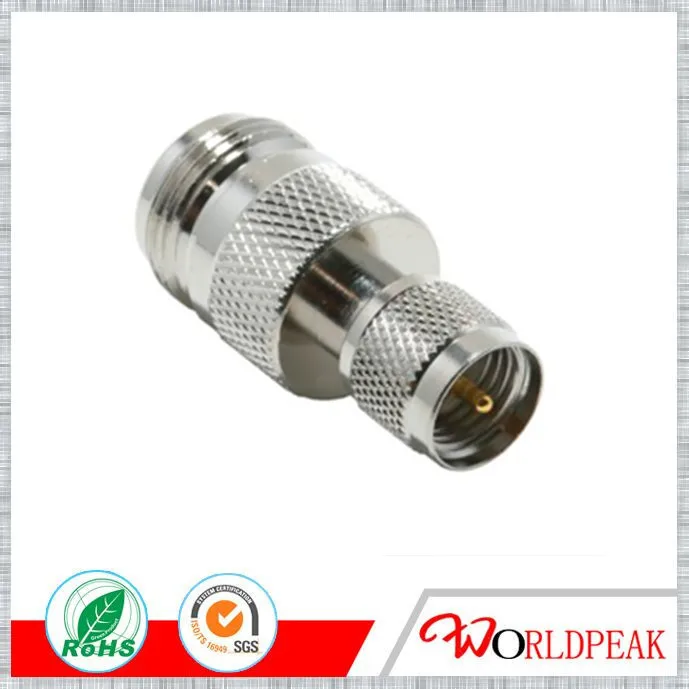 Free shipping 10PCS N Female To Mini UHF Male RF Coaxial Adapter Connectorin Connectors from