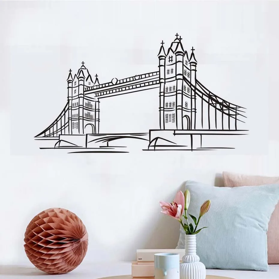 London Bridge Vinyl Wall Sticker 3d Waterproof Wallpaper Removable