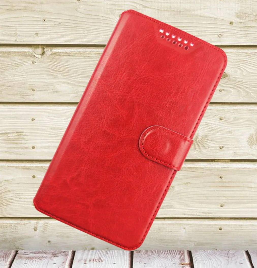 Fashion Flip PU Leather Cover Case for Ulefone U008 Pro Vienna U007 U007 Pro Be X Metal Magnetic high quality mobile phone shell - Цвет: Red