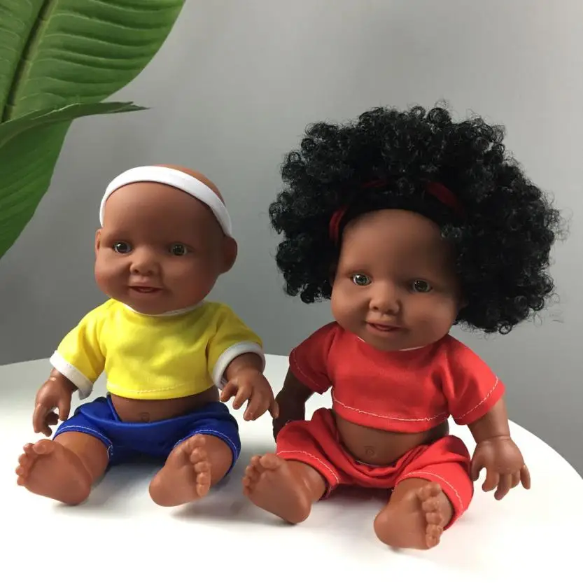 Reborn Baby куклы для ребенка 1 шт. 10 дюймов африканская Детская кукла Интеллектуальная Детская подвижная шарнирная кукла игрушка реалистичные