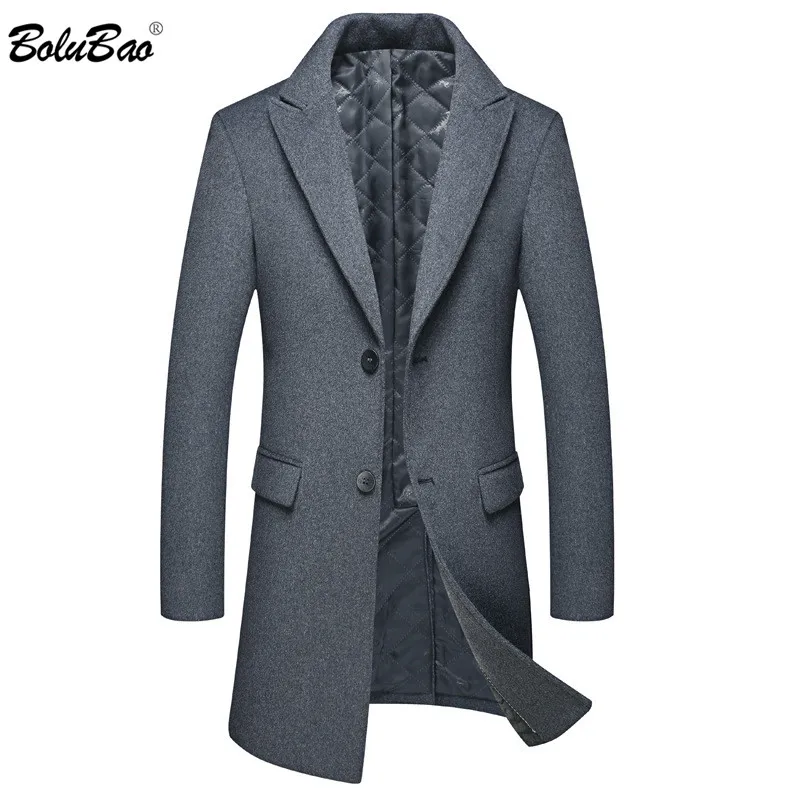 BOLUBAO Winter New Men Wool Blends Coats Men's High Quality Wool Coat Thick Slim Fit Overcoat Male Fashion Wool Blends Coat BOLUBAO Winter New Men Wool Blends Coats Men's High Quality Wool Coat Thick Slim Fit Overcoat Male Fashion Wool Blends Coat
