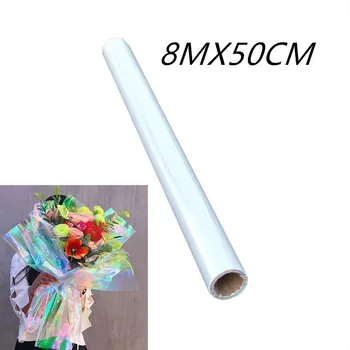

Rainbow Cellophane Flower Floral Wrapping Paper Candy Cake Cookie Packaging Craft Gift Packing Colorful Cellophane Roll