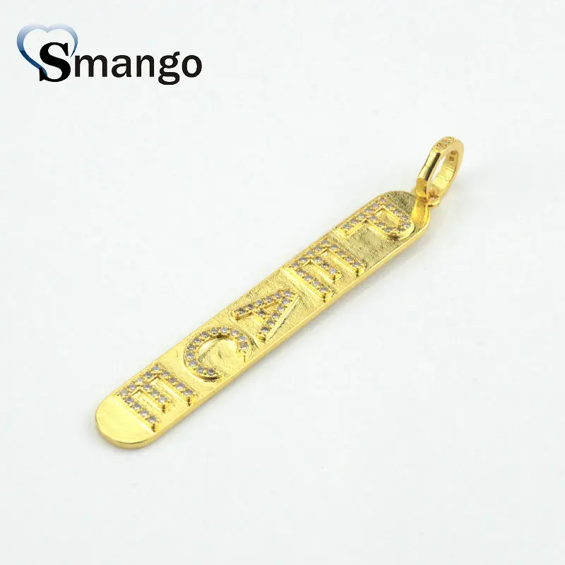 

5Pieces,The Rainbow Series, Jewelry Making Supplies, DIY Jewelry.The Word Plate 18KGold Plated Pendant, Can Wholesale
