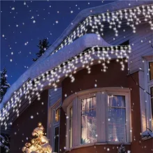 Рождественская гирлянда, светодиодный светильник-Гирлянда для занавесок, 220 В, 5 м, 96 Светодиодный s, для помещений, светодиодный вечерние, для сада, для сцены, для улицы, декоративный светильник