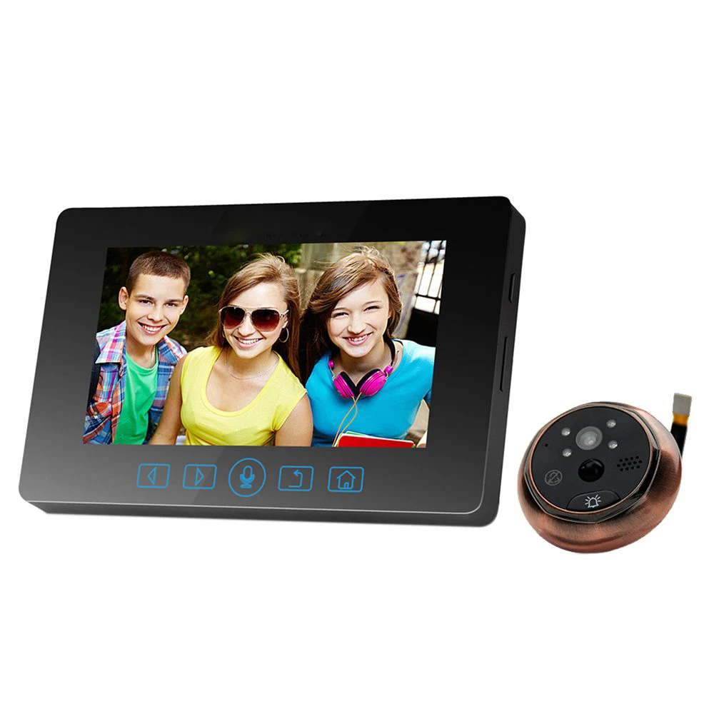 

MOOL 4.3-inch LCD digital camera peep doorbell viewer doorbell video recording 3.0MP professional night vision, with stylish t
