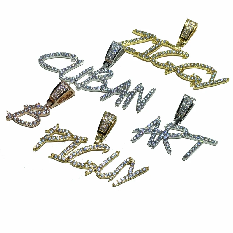 

Iced out custom letter pendant