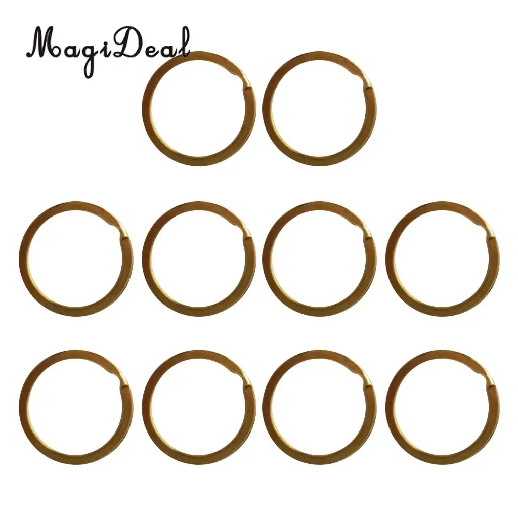 MagiDeal Bulk 10 Brass Split Rings 15mm 20mm 25mm 28mm 30mm 32mm Keyring Key Chain Hook Loop Holder Clasps Connector DIY Craft