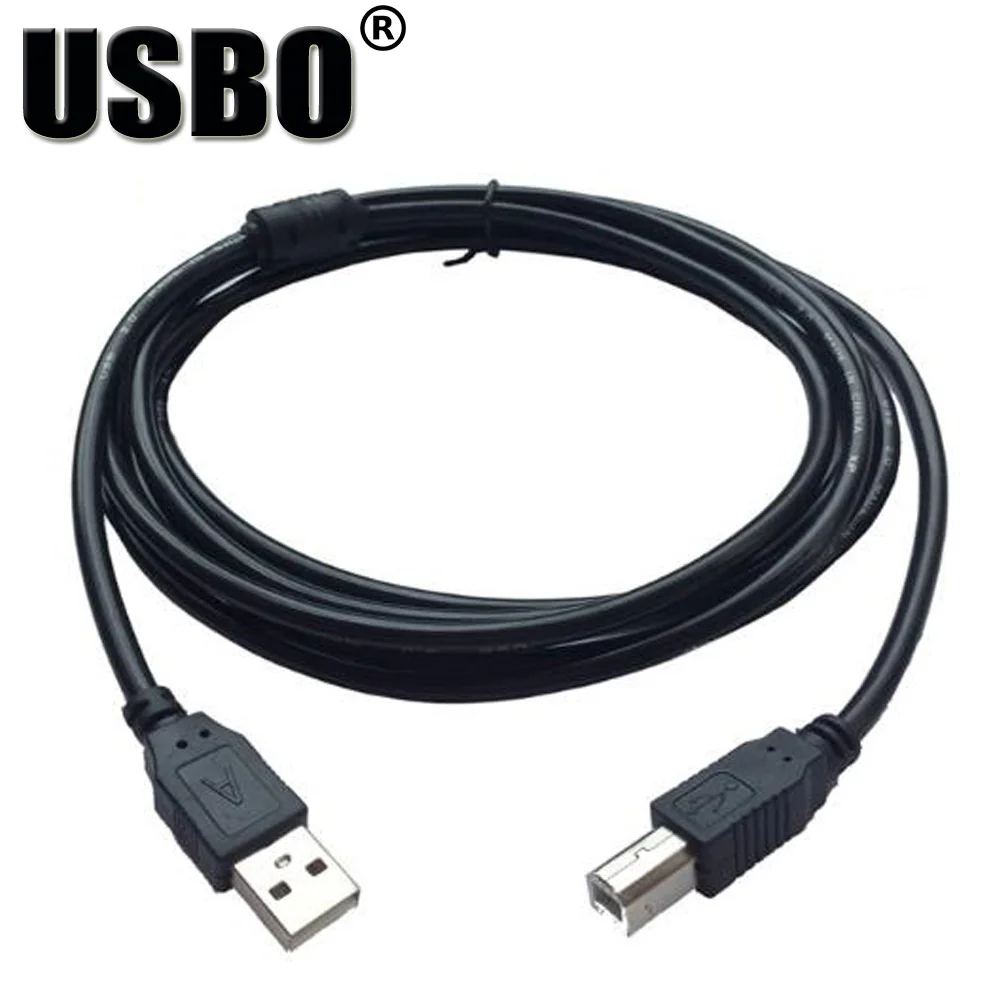 

Supply black USB2.0 printer line high-speed male to male A-B cable printer scanner wire with magnetic ring