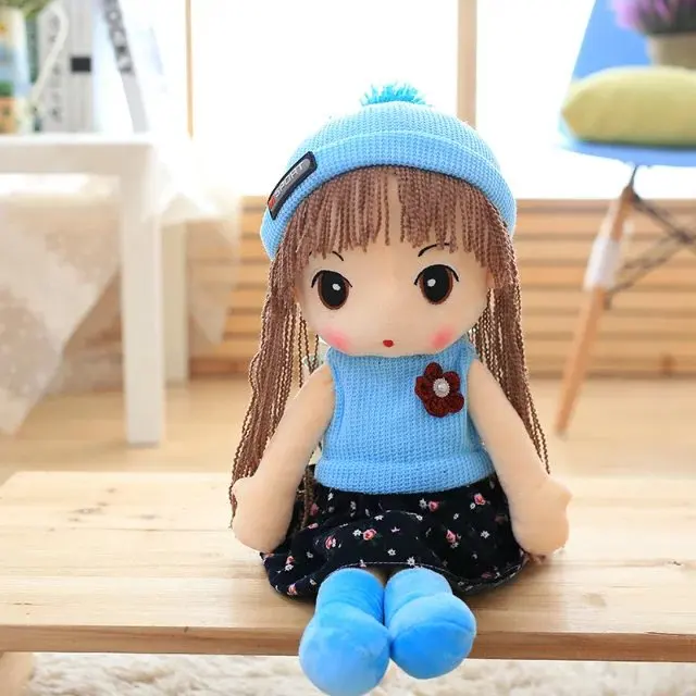 45 см Kawaii May fair кукла высокого качества Красивые куклы плюшевые игрушки для детей для детская одежда для девочек Подарки на день рождения - Цвет: 45cm blue