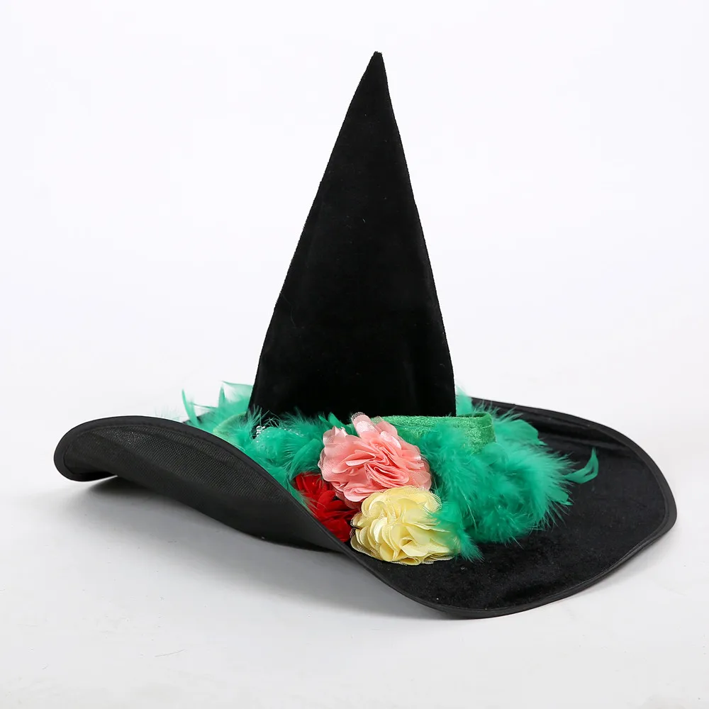 Fashion Adult Womens Cute Black Witch Hat For Halloween Costume Accessory Caps