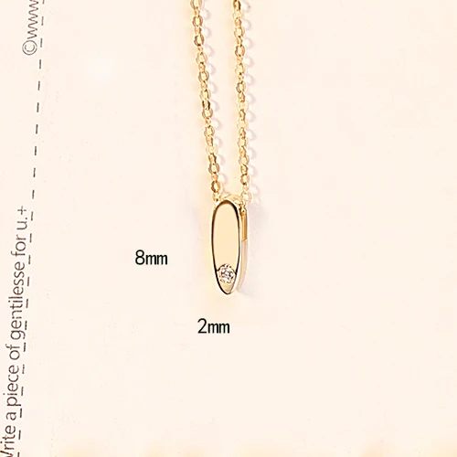 Драгоценные камни и инициалы времени, A-Z ожерелье с подвеской, буквы s, 14 к золотое ожерелье для женщин, свадебные ювелирные изделия, подарок, желтое золото AU585 N14102 - Цвет камня: I