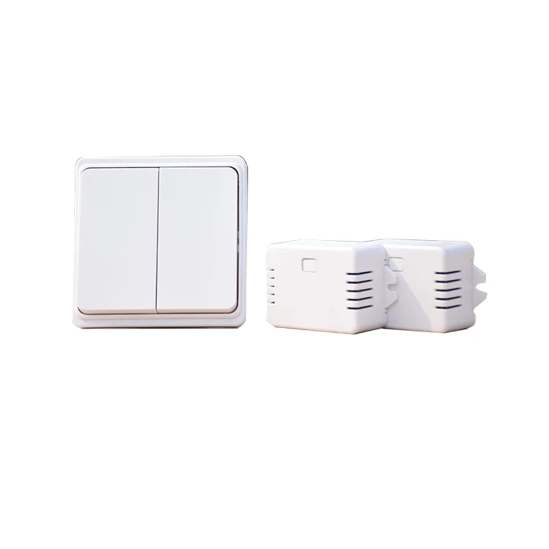 

Augia Wireless Switch 1 button 2 receiver 2 gang Waterproof Push Button Switch Wall Light Swich 70m Long Range Free Shipping
