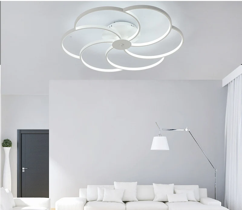 Led minimalista sala de techo luces creativas LED Flush Mount luz de techo de aluminio acrílico lámpara iluminacion led techo