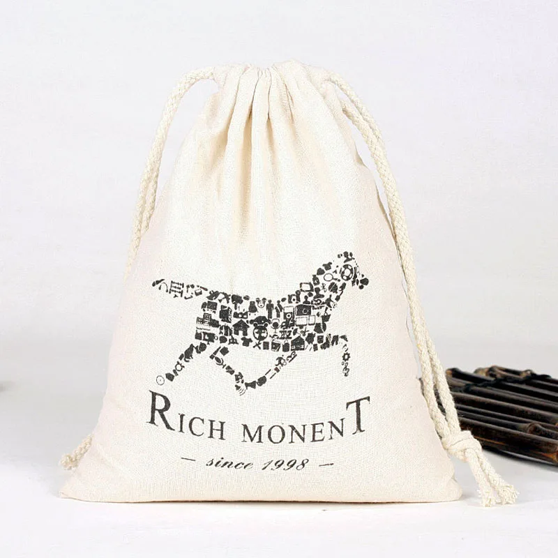 

30x40cm(12"x16")Custom String Cotton Drawstring Pouch Bag Printed Logopersonlized custom cotton pouch gift drawstring bag