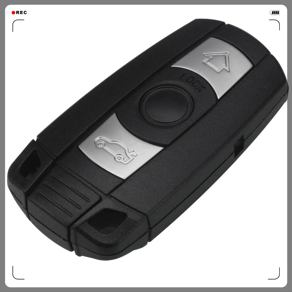 Jingyuqin Умный брелок для ключей для E90 E91 E92 E60 чехол для пульта дистанционного управления для BMW 1 3 5 6 X серия смарт-ключа автомобиля с логотипом