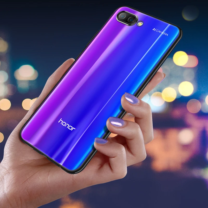 Прозрачный чехол с покрытием для Huawei Honor 10 Lite 8 9 V9 Nova 3 мягкий TPU гальванический