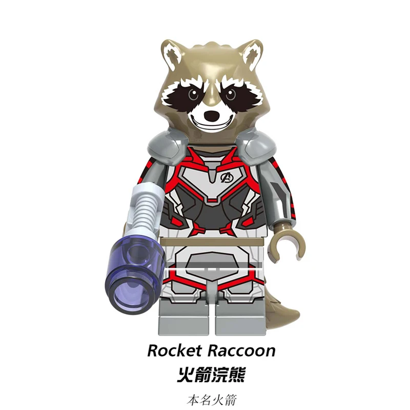 Black Widow Avengers 4 Endgame Thanos Thor Rocket Raccoon War Machine Nebula Building Blocks Toys XH1071