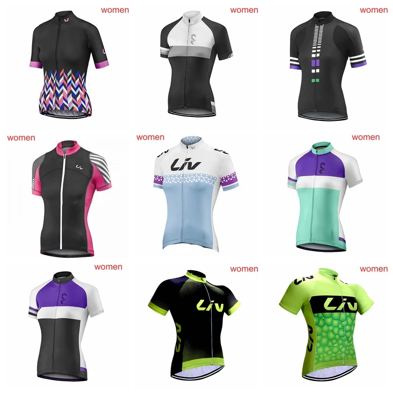 

2018 Women new team liv cycling Short Sleeves Jersey Roupa Ciclismo 100% Polyester Cycle jerseys Breathable Quick dry 0504LJP