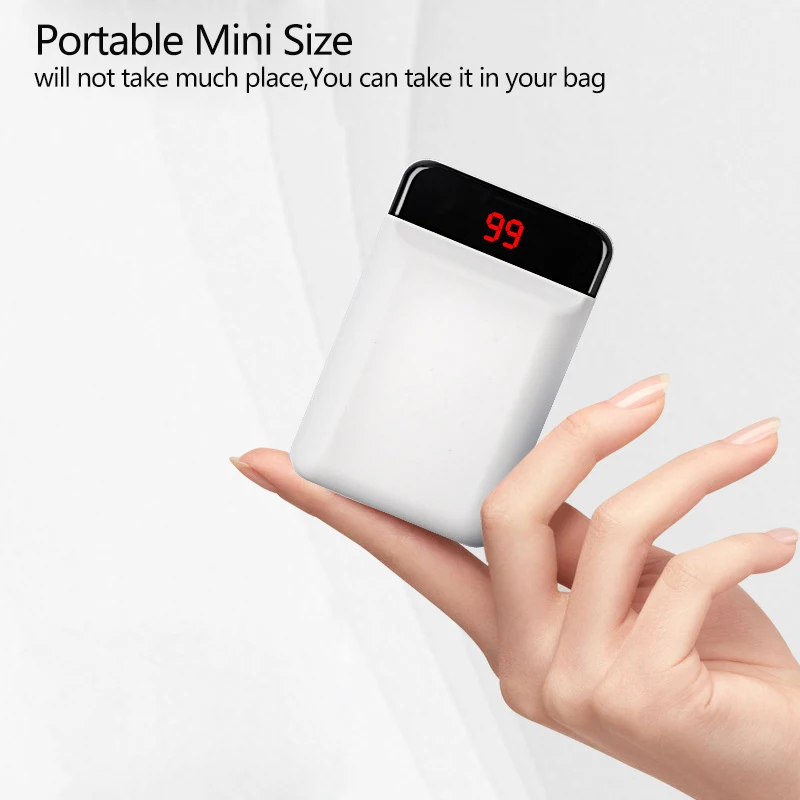 6000MAH 8000MAH 12000MAH Portable External Battery Pack Power Bank Digital Display Dual USB Output Powerbank For Mobile Phone 6000MAH 8000MAH 12000MAH Portable External Battery Pack Power Bank Digital Display Dual USB Output Powerbank For Mobile Phone
