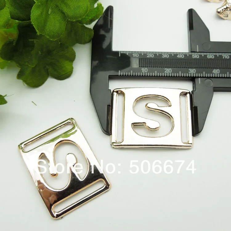 Золотой цвет без выцветания S стиль DIY аксессуары ленты Пряжки 33*25 мм 20 шт веревки