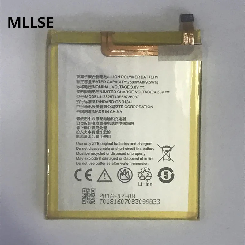 Аккумулятор MLLSE Li3825T43P3h736037 для ZTE BV0720 Blade A2 V7 Lite Dual SIM 4 батареи | Мобильные телефоны и
