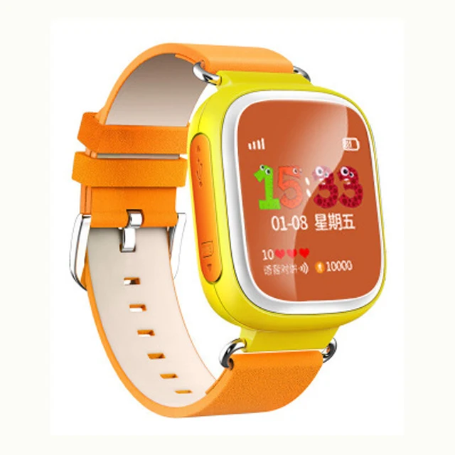GEJIAN gps детские часы мобильный фонарик для телефона дети 1,22 дюймов цветной сенсорный экран wifi SOS детские часы PK Q50 Q80 Q60 - Color: Coffee