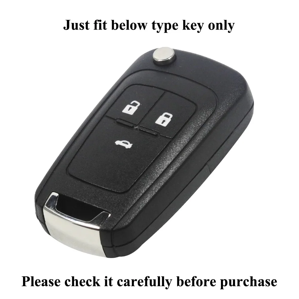jingyuqin Leather Flip Key Cover For Chevrolet Cruze Aveo for Buick VAUXHALL OPEL Insignia Astra J Zafira C Remote Car 3BTN Case