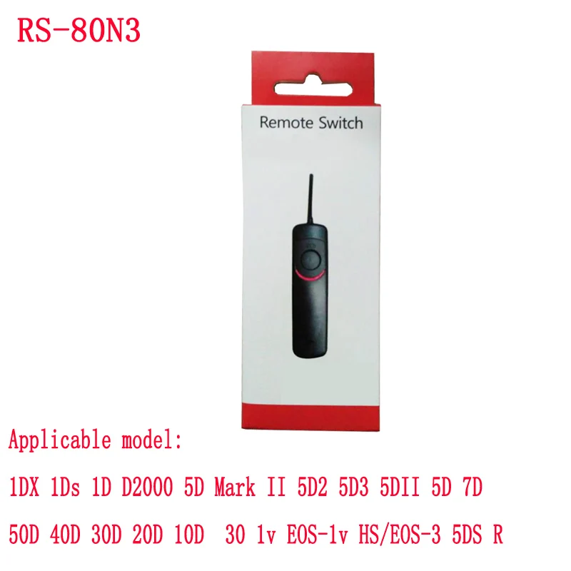MC-30 MC-DC2 RS-60E3 RS-80N3 пульт дистанционного управления спуском фотографического затвора шнур управления для цифровой зеркальной камеры Canon Nikon - Цвет: RS-80N3