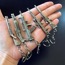 13 Styles Simulation Weapon Model Keychain Mini M4A1 AK47 Gun Key Chain Car Keyring AWP Rifle Sniper Cool Mens Key Cover Jewelry