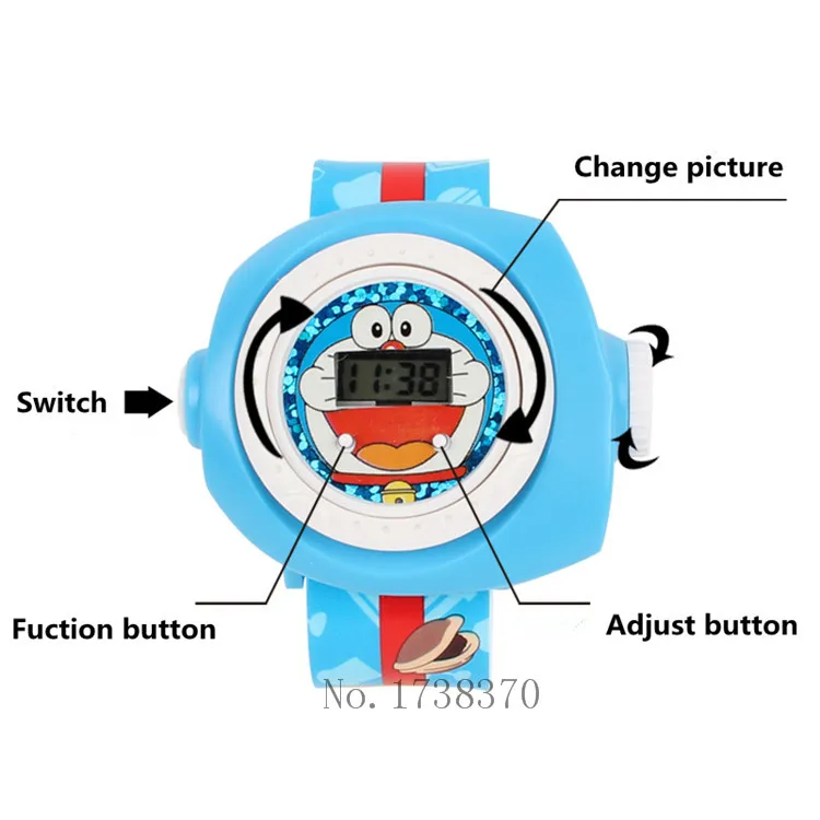 1 шт. новые Забавные 3D проекционные часы Детские Мультяшные игрушки электронные часы для мальчиков и девочек электронные игрушки для chil