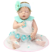 Full Silicone Vinyl 22 Inch Collectible Reborn Girl Dolls Realistic Princess Newborn Baby Toy Children Birthday Xmas Gift